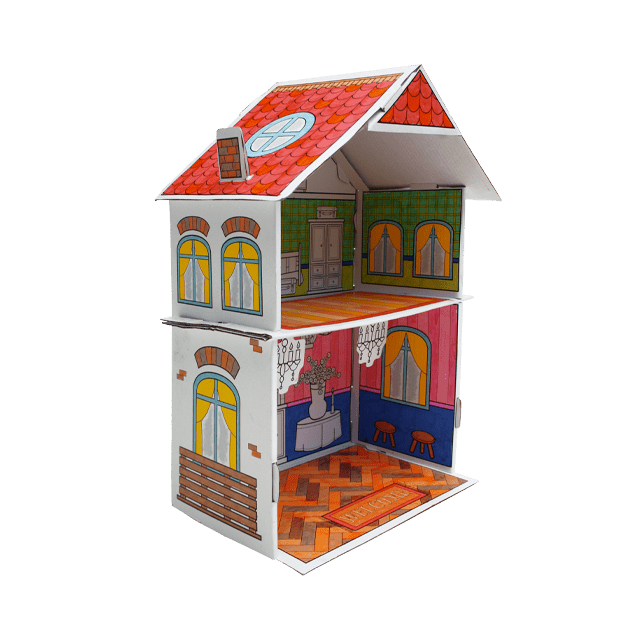 cardboard dollhouse